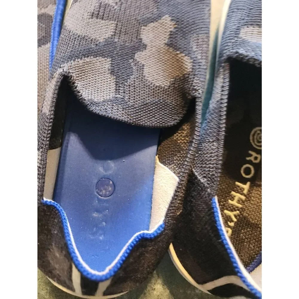 Rothy's The Sneaker Gray Camo Women US 8.5 Slip On Low Top Sneaker Shoes